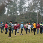 Military drill in high school, Luang Prabang