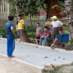 A game of petanque, Nong Khiaw